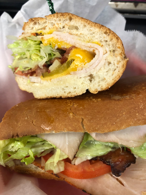 Hot bacon sub from Sun Deli